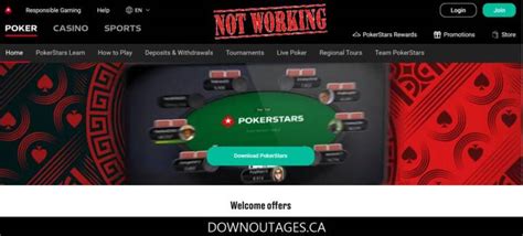 is pokerstars down right now.